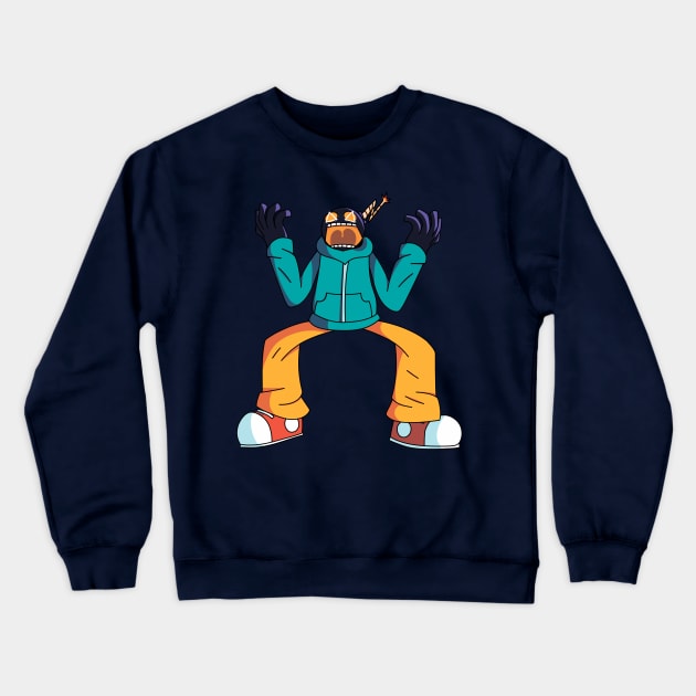 FnF Whitty Ballistic art Crewneck Sweatshirt by Abrek Art